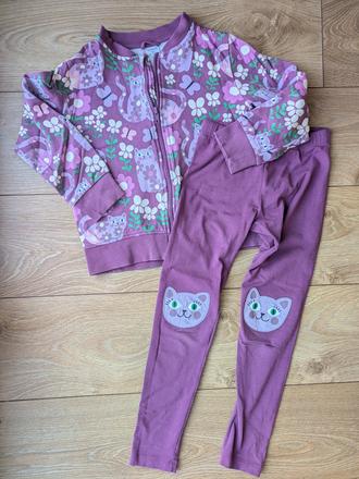 Lindex mačky mikina a leginy 7-8 r, lindex,122