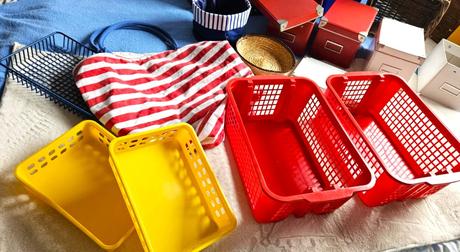 Krabice, ulozne boxy, kosiky - mix, 