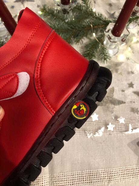 Červené zateplené cizmy/ topánky, 36