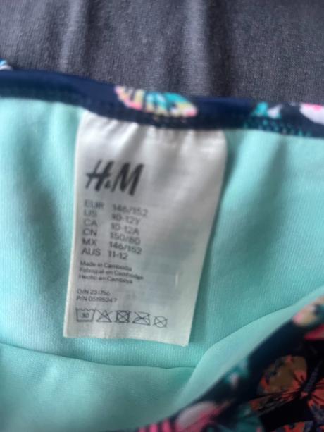 Polovičné plavky, h&m,146
