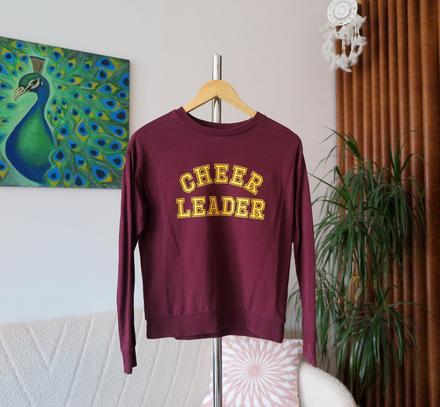 Štýlová bordová mikina heerleader, h&m,s