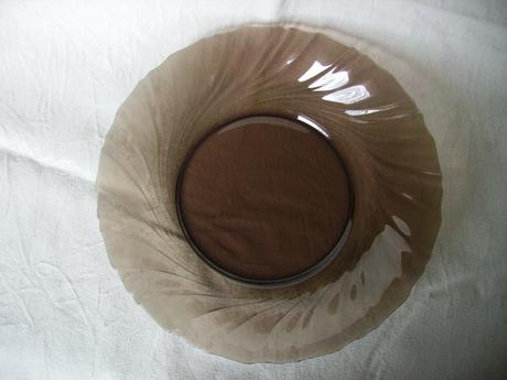 Veľká misa / tanier z dymového skla, 