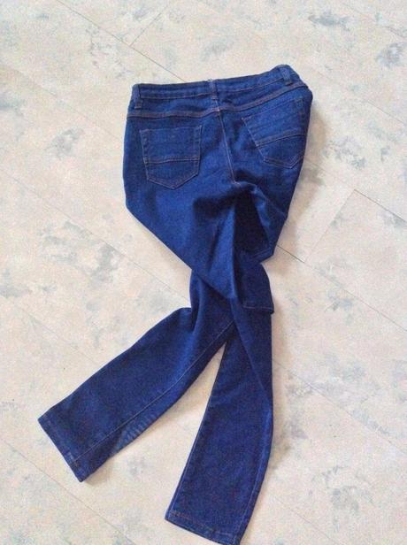 Elastické jegínsy marshmallow č. 38/32, denim,s