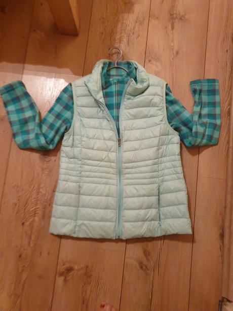 Mikina  zelenkava +vesta gratis, l