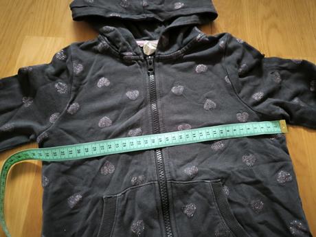 Tmavosivá mikina so srdiečkami h&m, h&m,122