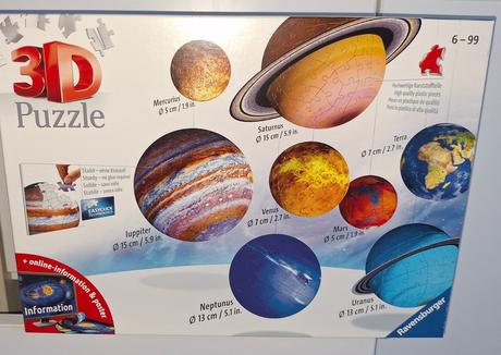 Planetárna sústava 522 dielikov 3d, 