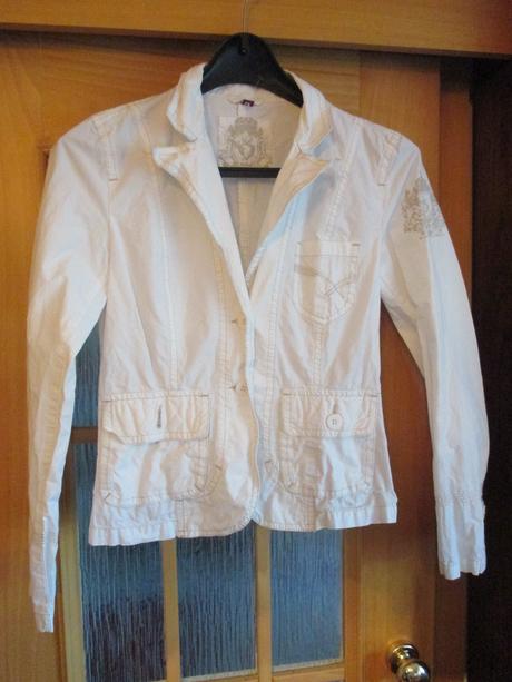 Damske biele sako m, nenosene, lacno, m