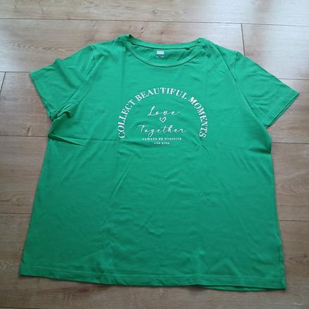 Jasnozelené dámske tričko s nápisom, f&f,46
