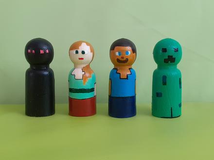 Figurky minecraft maľovane,