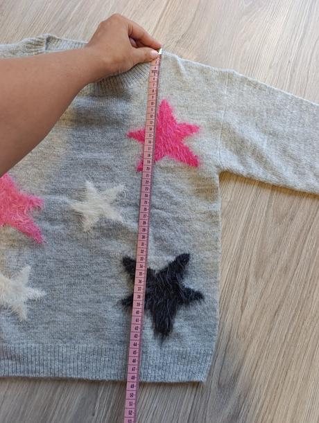 Dievčenský sivý sveter s hviezdami, pepco,128