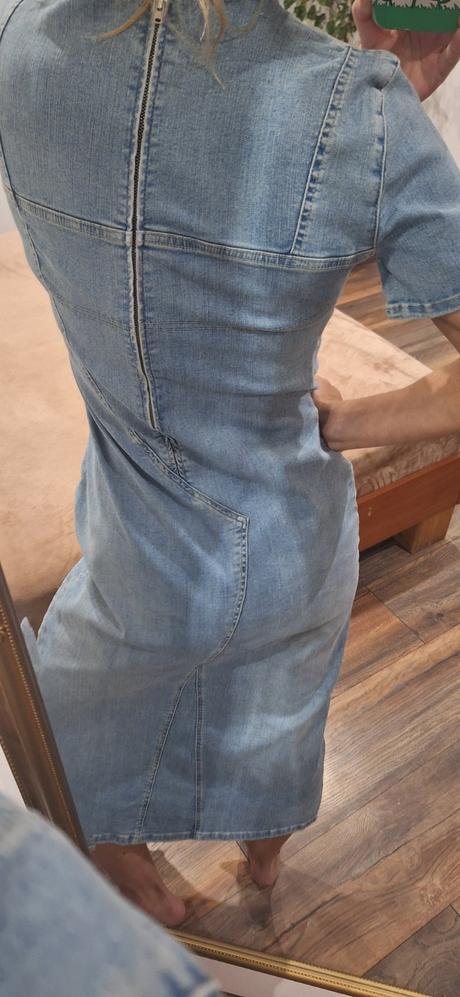 Riflové šaty zara m/l, zara,l