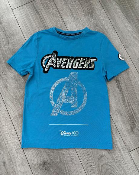 Avengers glitrované tričko v. 128, h&m,128