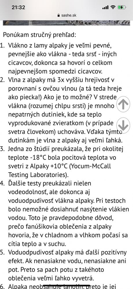 Kabat z pravej alpaky, m