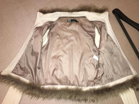 Bunda s pravou kožušinovou xs-s, s