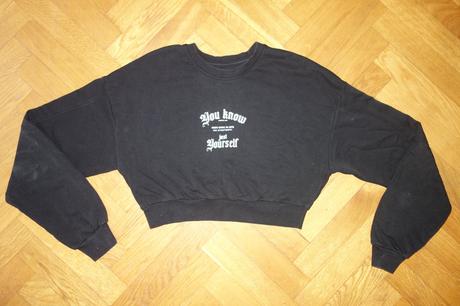 Crop mikina s posolstvom, s