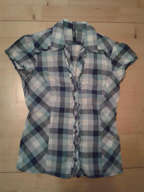 Kockovaná košeľa s krátkym rukávom, č. l, takko, takko,l