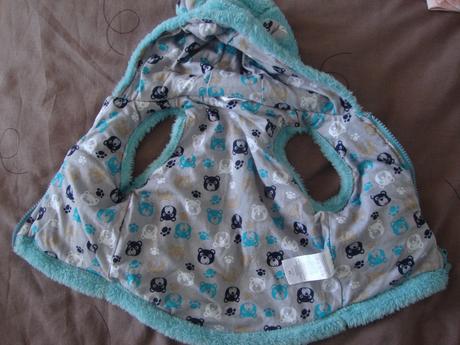 Huňatá vesta s mackom 1x použitá, pepco,68