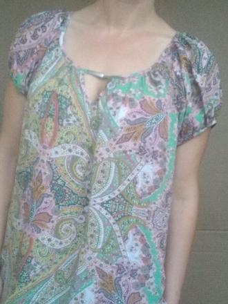 Pestrofarebná blúzka uni, 