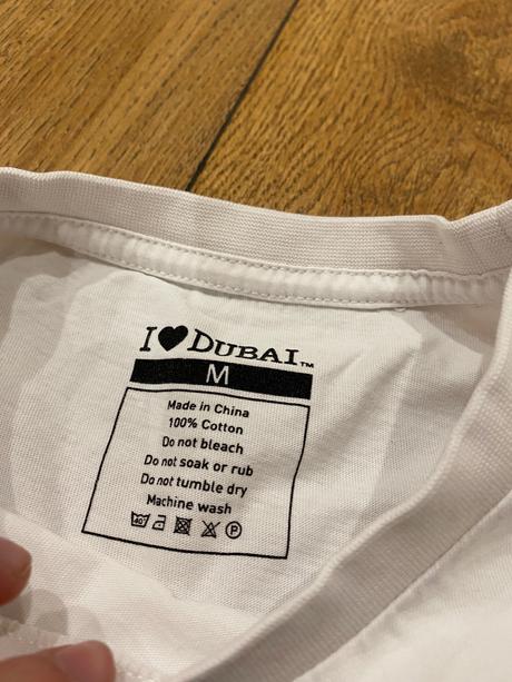 Biele tričko - i love dubai, m