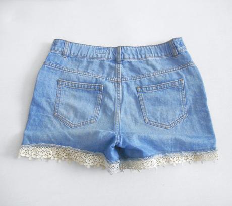 Riflové kraťasy s krajkou f&f na 13/14 rokov, f&f,164