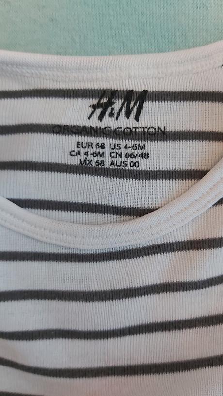 Body pásikové h&m 68, h&m,68
