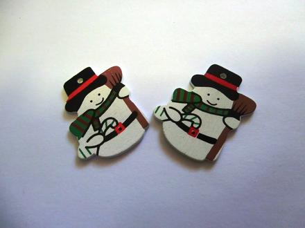 Drevený výlisok snehuliak , 