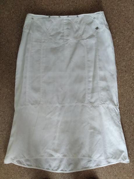 Biela ľanová sukňa, m