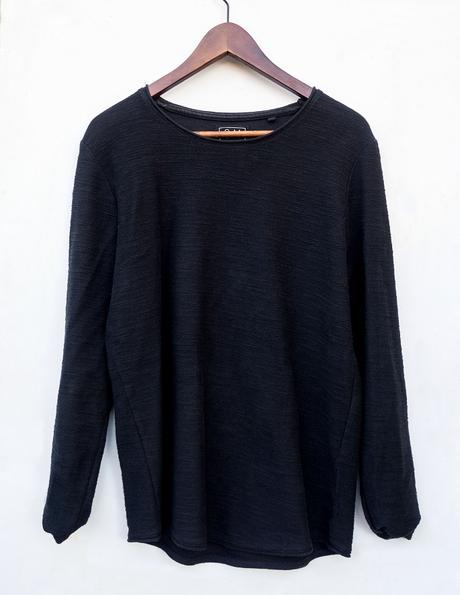 Smog čierne štrukturované tričko, l