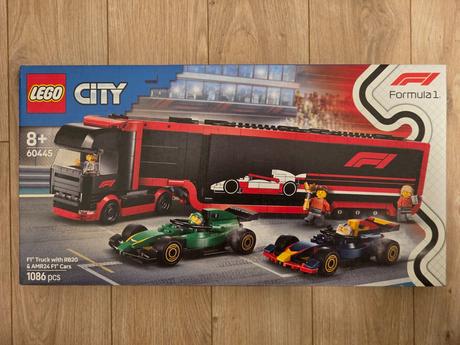 Lego city 60445 kamión f1 s autami rb20 a amr24 f1,