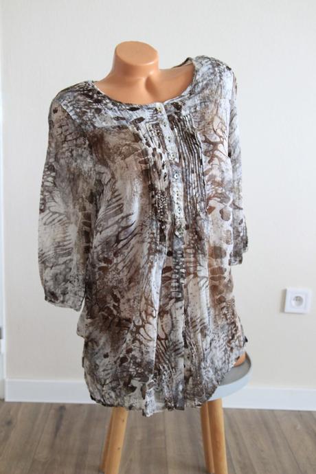Šedo hnedá blúzka, l, l