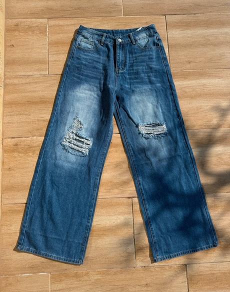 Široké džínsy shein, l