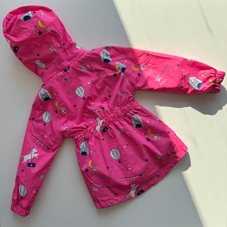 Dievčenská prechodná bunda unicorn ružová, 110