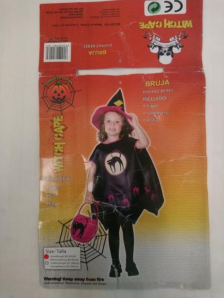 2dielny kostým čarodejnica s klobúkom bruja, 80-92, 
