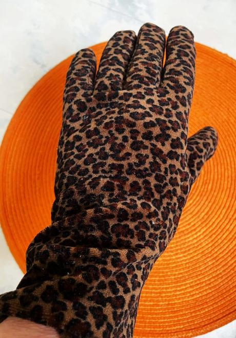 Elastické zamatové rukavice, xl