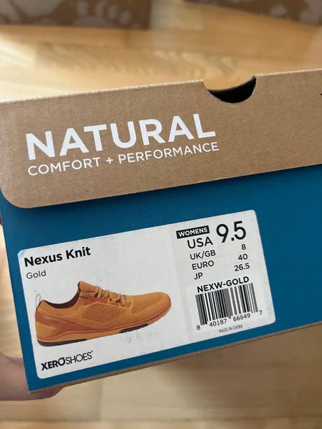 Xeroshoes nexus knit gold, 40