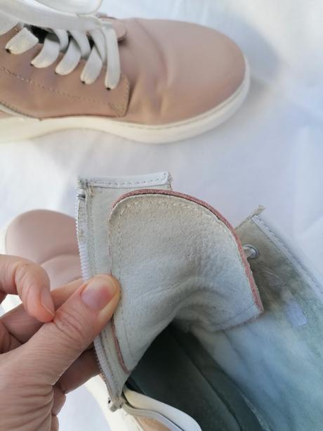 Celokoženné pudrovoružové topánky, baťa,36