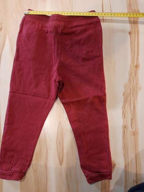 Mierne zateplené bordové tepláky, lupilu,98