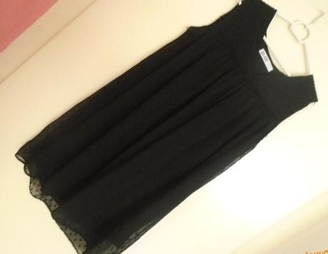 Zara basic z1975 denim vzdušné voľné čierne šaty, zara,l