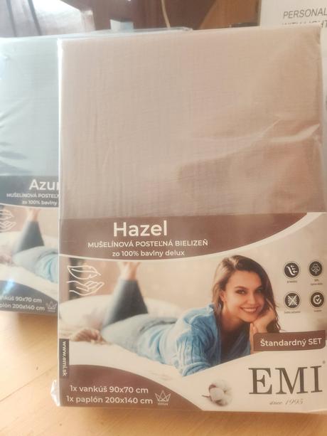 Posteľná bielizeň mušelínová, 3 balenia,