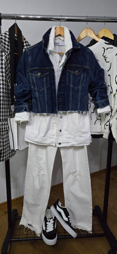 Riflová bunda zara, zara,m