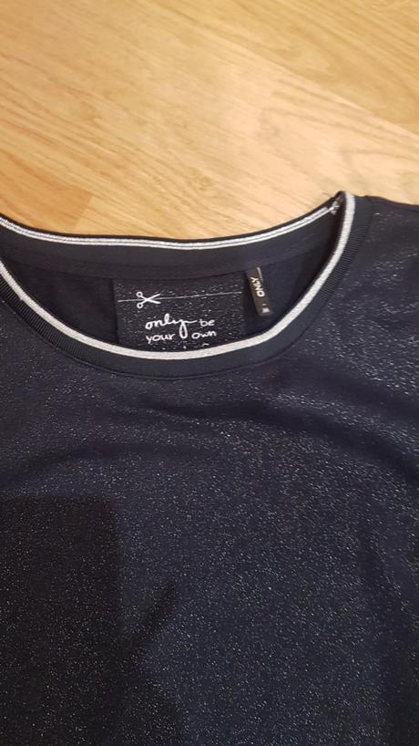 Modré teplákovinové šaty v. m, only,m