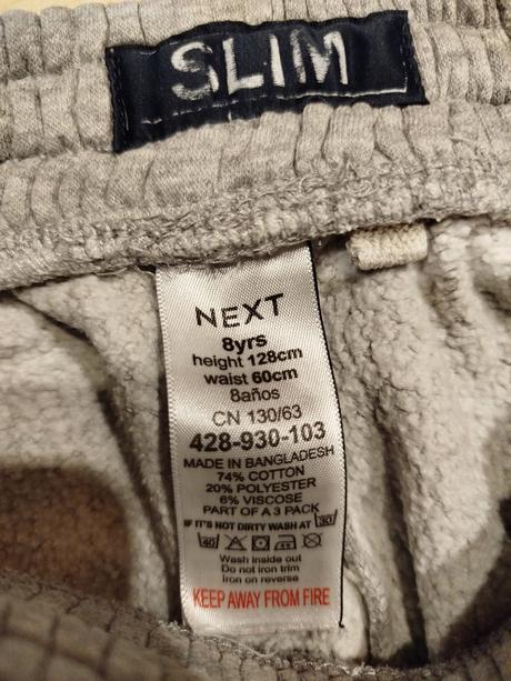 Kraťasy z teplákoviny, next,128