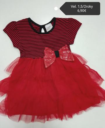 Červené tutu šaty s tylom, 92