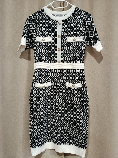 Úpletové šaty, štýl coco, veľ. s - nové, s