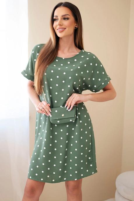 Bavlnené šaty s kabelkou,