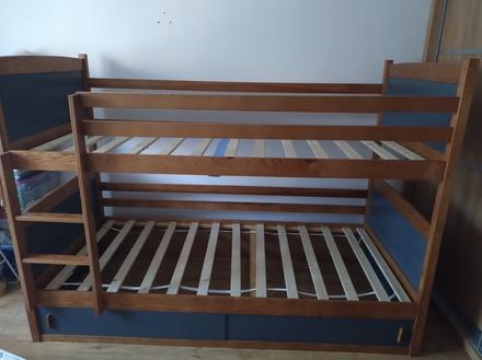 Poschodová posteľ, šírka (cm): 90,dĺžka (cm): 200