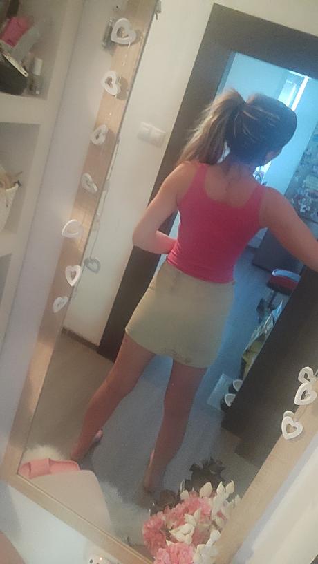 Krémová sukňa veľ. 36, h&m,36