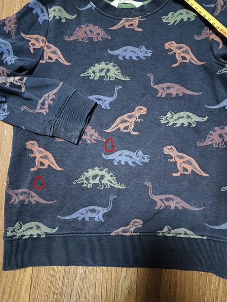 Mikina s dinosaurami 6-8 rokov, h&m,128