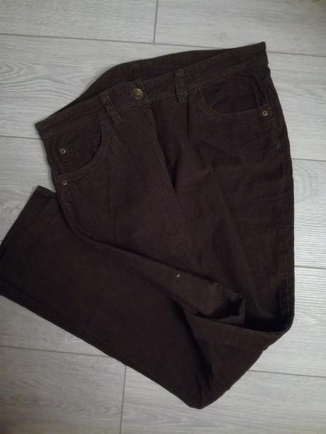 Tmavohnede mencestrove nohavice, f&f,42