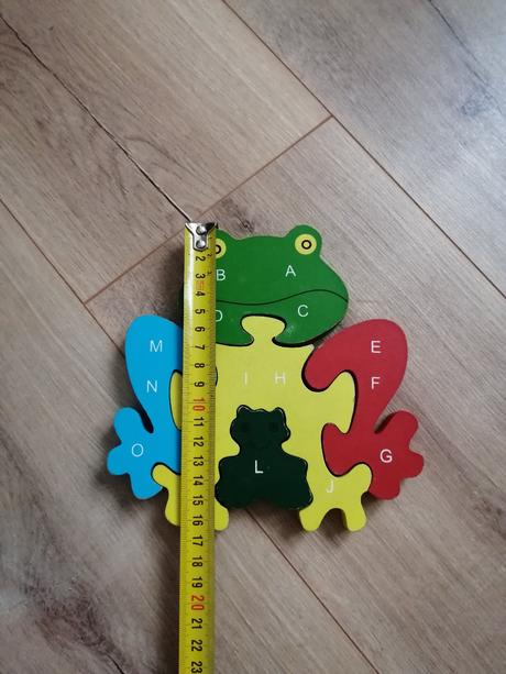 Puzzle žaba, abeceda, 